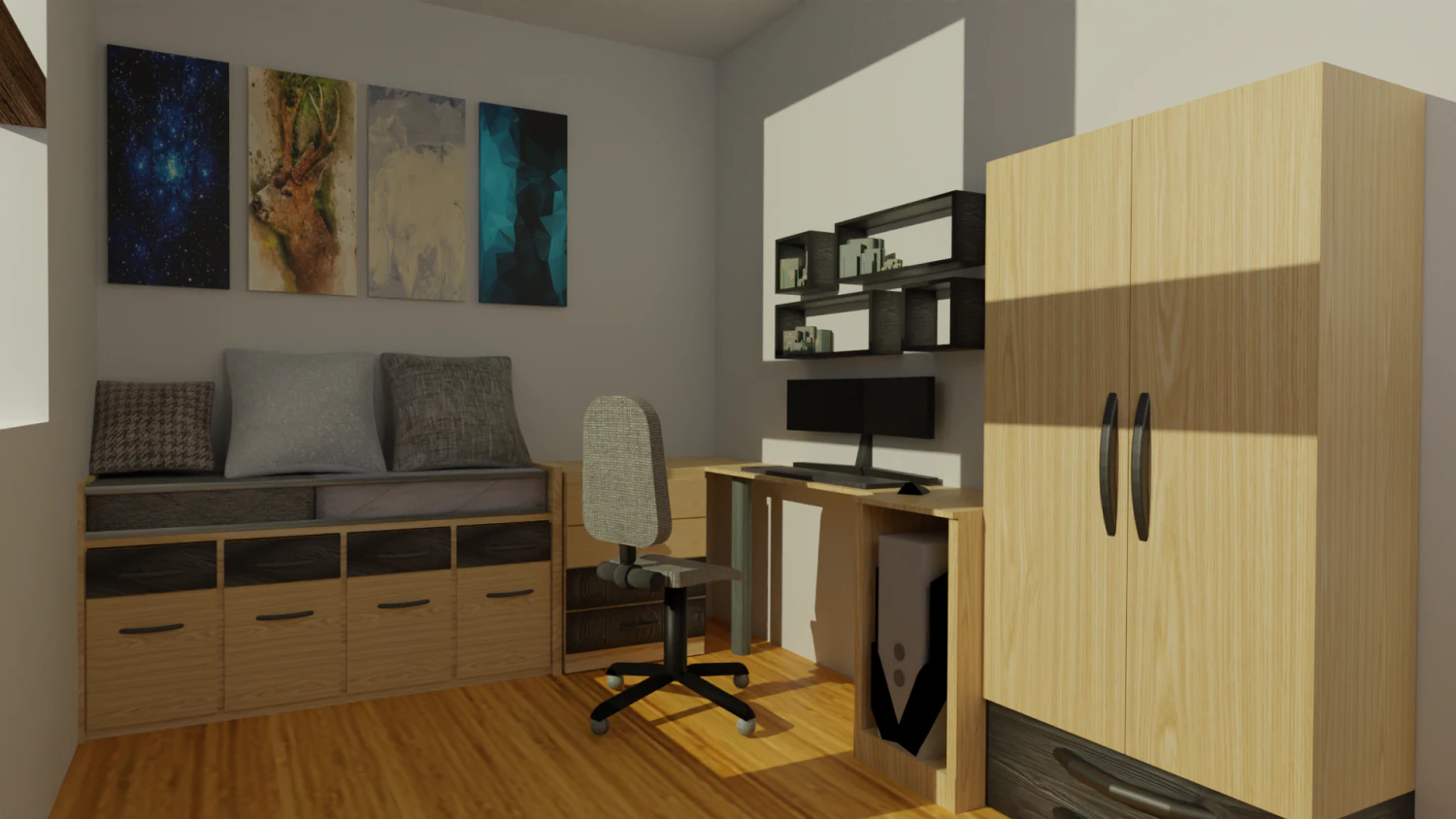 game room 3D Model .c4d .max .obj .3ds .fbx .stl .blend 