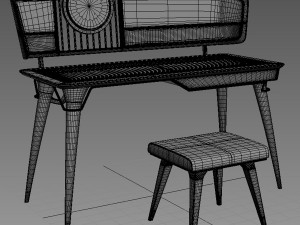 turri dressing table 3D मॉडल