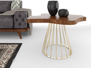 constantin wood sofa 3D Модель