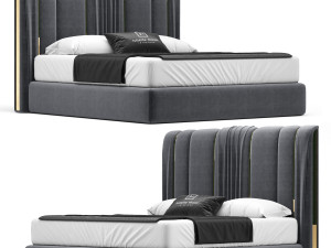 juliettesinteriors upholstered bed 3D Model