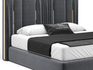 juliettesinteriors upholstered bed 3D Model