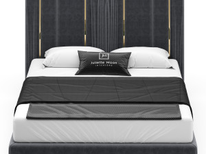 juliettesinteriors upholstered bed 3D Model
