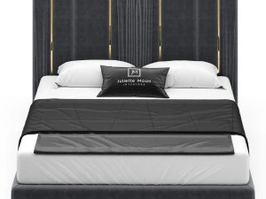 juliettesinteriors upholstered bed 3D Model