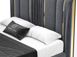 juliettesinteriors upholstered bed 3D Model