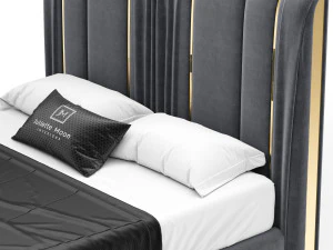 juliettesinteriors upholstered bed 3D Model