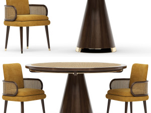 mezzo collection blakey table and chair 3D Model