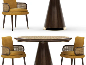 St&oacute;ł i krzesło Blakey z kolekcji Mezzo Model 3D