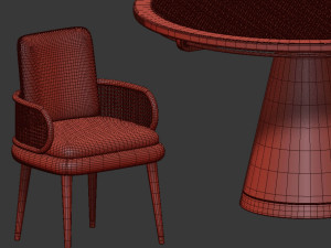 mezzo collection blakey table and chair 3D 모델