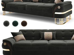 sofa apolet 3 dudukan Model 3D