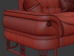apolet 3 seat sofa 3D Model