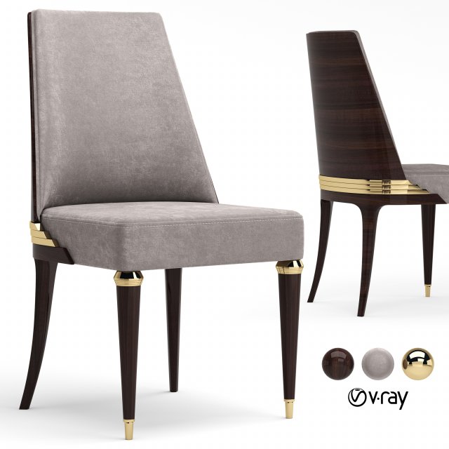 EvgorLuxury Vistore Dining Chair 3D Model .c4d .max .obj .3ds .fbx .stl .blend 