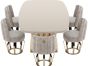 Fertini Casa Luxury Signature Dining Set 3D Model
