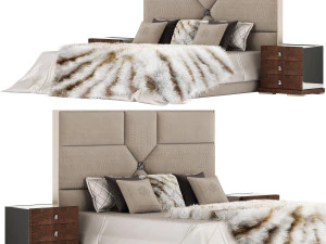 Lit &agrave; ressorts Roberto Cavalli Amb-1 Modèle 3D