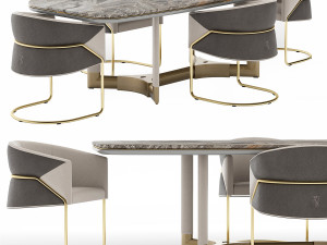 Visionnaire Morgan Mythica Dining Set 3D 모델