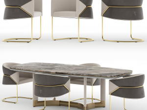 Visionnaire Morgan Mythica Dining Set 3D Model