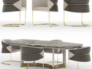 Visionnaire Morgan Mythica Dining Set 3D Model