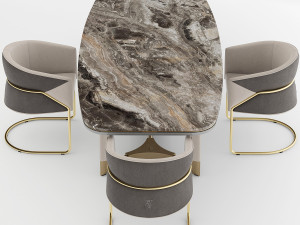 Visionnaire Morgan Mythica Dining Set 3D Model