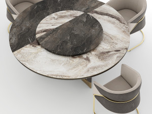 Visionnaire Morgan-Bonnie Starlight Dining Set 3D Model