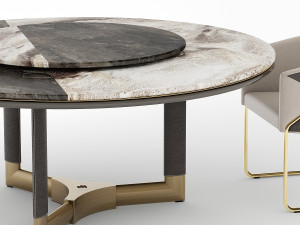 Visionnaire Morgan-Bonnie Starlight Dining Set 3D Model