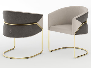 Visionnaire Morgan-Bonnie Starlight Dining Set 3D Model