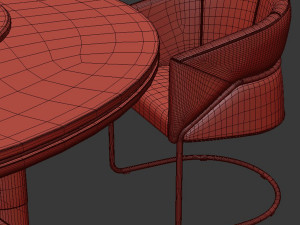 Visionnaire Morgan-Bonnie Starlight Dining Set 3D Model