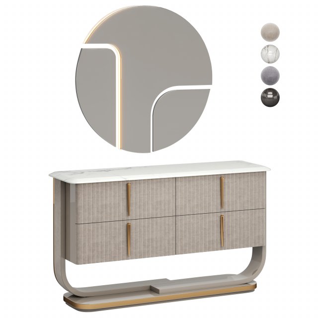 Saber Jewels CRYSTAL Chest of drawers 3D Model .c4d .max .obj .3ds .fbx .stl .blend 