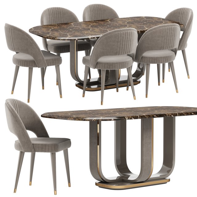 Saber Jewels CRYSTAL Dining Set 3D-Modell .c4d .max .obj .3ds .fbx .stl .blend 