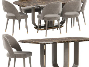 Set da pranzo in CRISTALLO Sabre Jewels Modello 3D