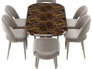 Juego de comedor CRISTAL Sabre Jewels Modelo 3D