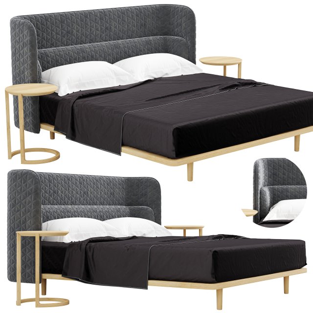 Naudesign Aran Bed Model 3D .c4d .max .obj .3ds .fbx .stl .blend 