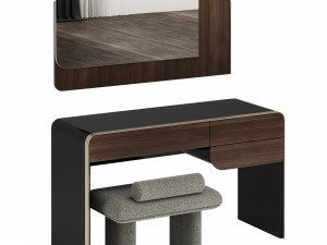 Turri SOUL Dressing Table with Zero Pouf 3D Model