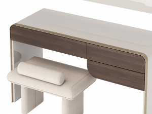 Turri SOUL Dressing Table with Zero Pouf 3D Model