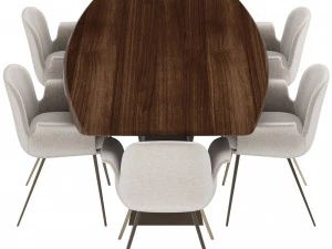 Turri SOUL Dining Set 3D Model