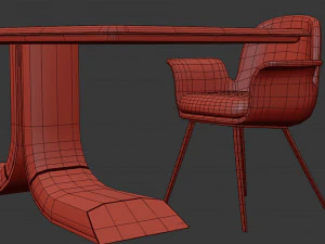 Turri SOUL Dining Set 3D Model
