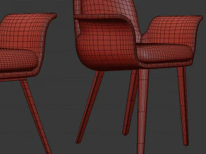 Turri SOUL Dining Chair 3D Model