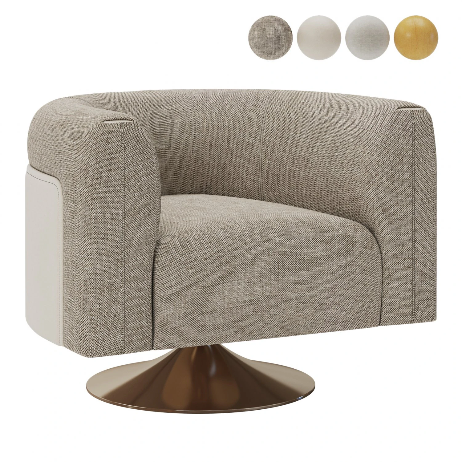 Turri SOUL Armchair 3D Model .c4d .max .obj .3ds .fbx .stl .blend 