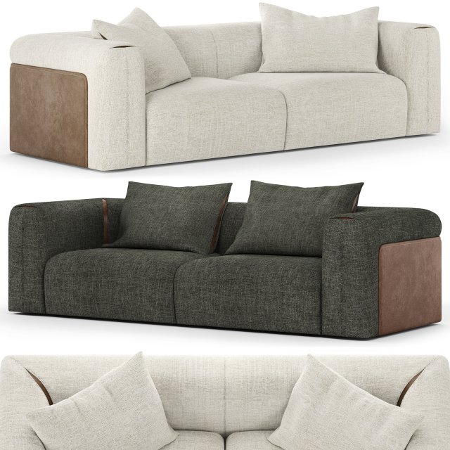 Turri SOUL Sofa Model 3D .c4d .max .obj .3ds .fbx .stl .blend 