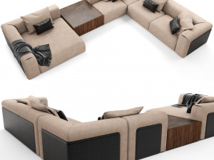 Turri SOUL Modular Sofa Modello 3D