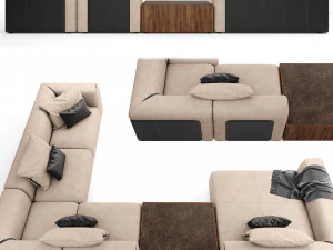 Turri SOUL Modular Sofa 3D Model