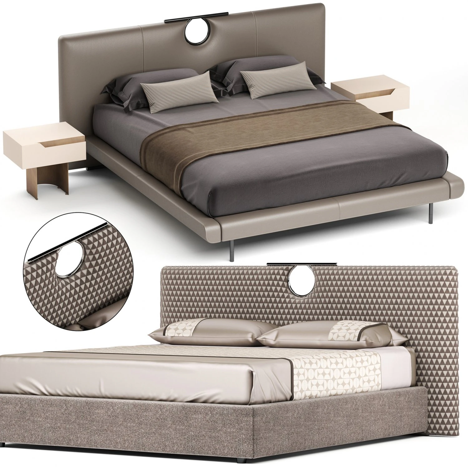 Bay Bed and Bay2 Bed By Cantori 3D Model .c4d .max .obj .3ds .fbx .stl .blend 