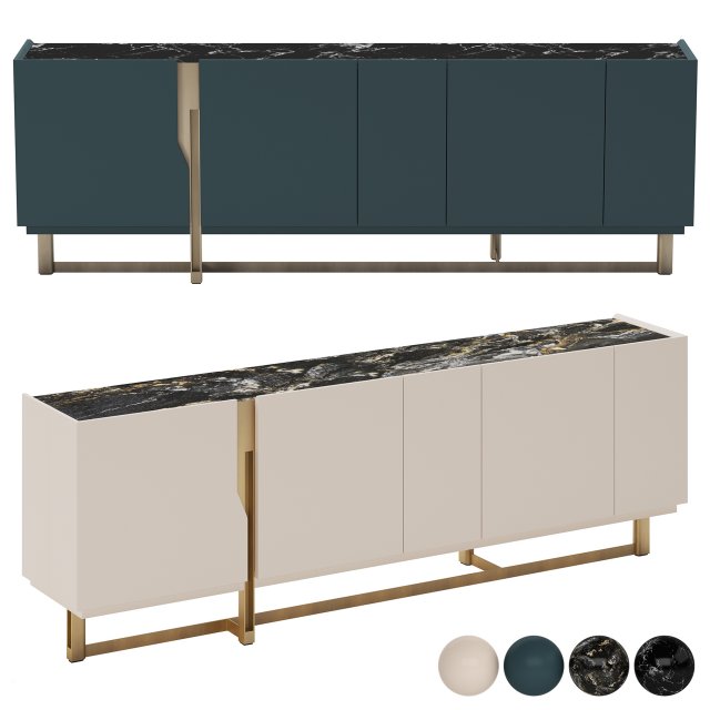 Mirage Sideboard By Cantori 3D Model .c4d .max .obj .3ds .fbx .stl .blend 