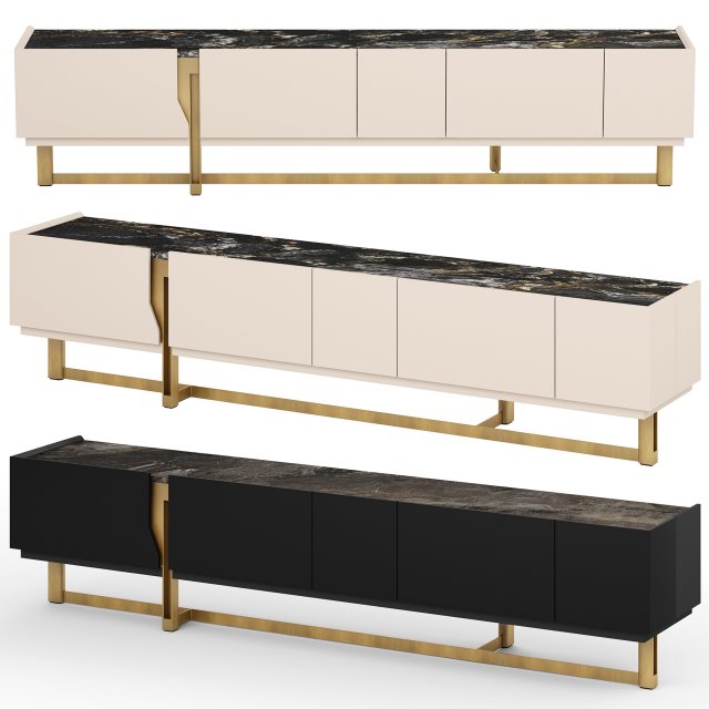 Mirage TV Unit By Cantori 3D Model .c4d .max .obj .3ds .fbx .stl .blend 