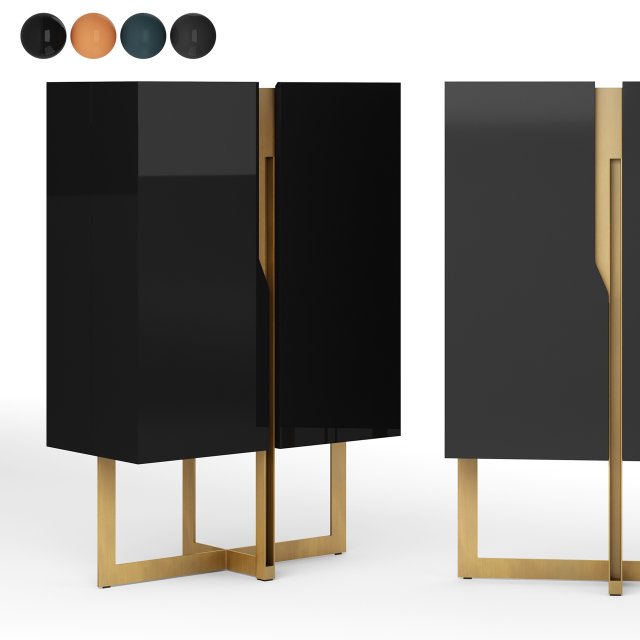 Mirage Cabinet By Cantori 3D Model .c4d .max .obj .3ds .fbx .stl .blend 