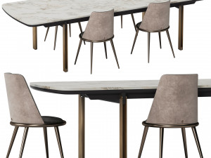 Mirage Dining Set By Cantori Modelo 3D