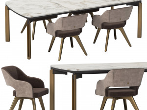 Mirage 36 Dining Set By Cantori Modelo 3D
