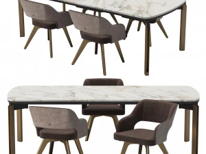 Mirage 36 Dining Set By Cantori 3D Model