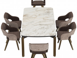 Mirage 36 Dining Set By Cantori Model 3D