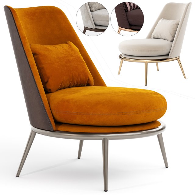 Aurora Armchair By Cantori 3D-Modell .c4d .max .obj .3ds .fbx .stl .blend 