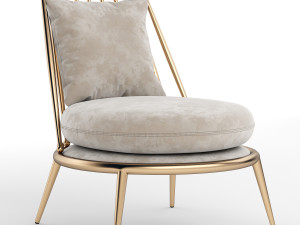 Aurora Iron Back Armchair By Cantori 3D 模型