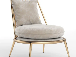 Aurora Iron Back Armchair By Cantori 3D Model
